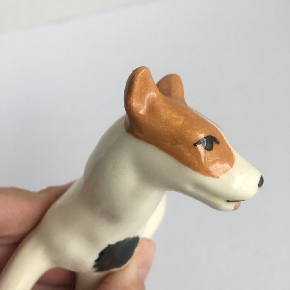 Vintage Dog Figurine Statue - Possibly Bull Terrier or Basenji? - Picture 9 of 12